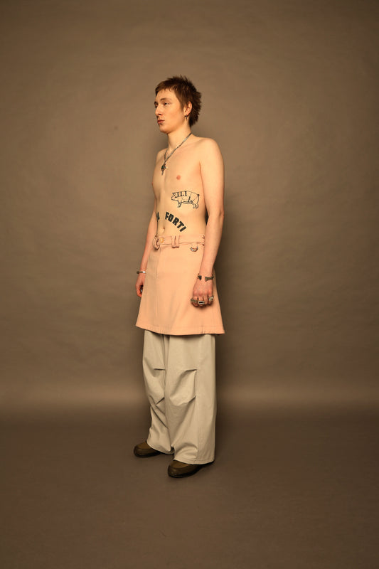 A-LINE OFFICE SKIRT IN PINK SALT